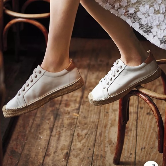 Soludos Shoes - ANTHROPOLOGIE Soludos Canvas Espadrille Sneakers IN WHITE